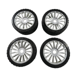 JOGO DE RODAS E PNEUS SEXTAVADO 17MM PARA AUTOMODELOS 1/8 GT GT2 BUGGY ETC VIPGT